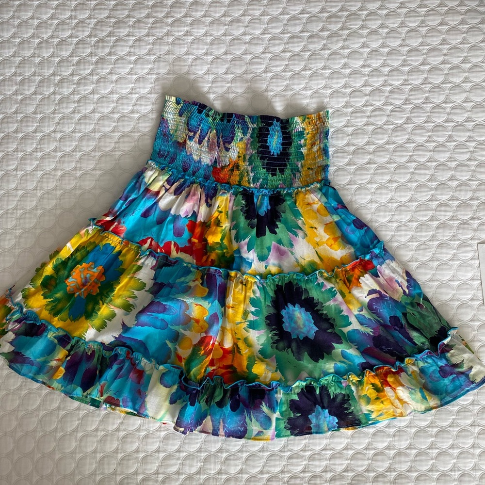 Copper Key Women's Colorful Skirt Size S  100% Cotton